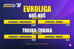 AdmiralBet specijali - Donosimo vam kvotu 31.00 za dve trojke u prvom minutu!